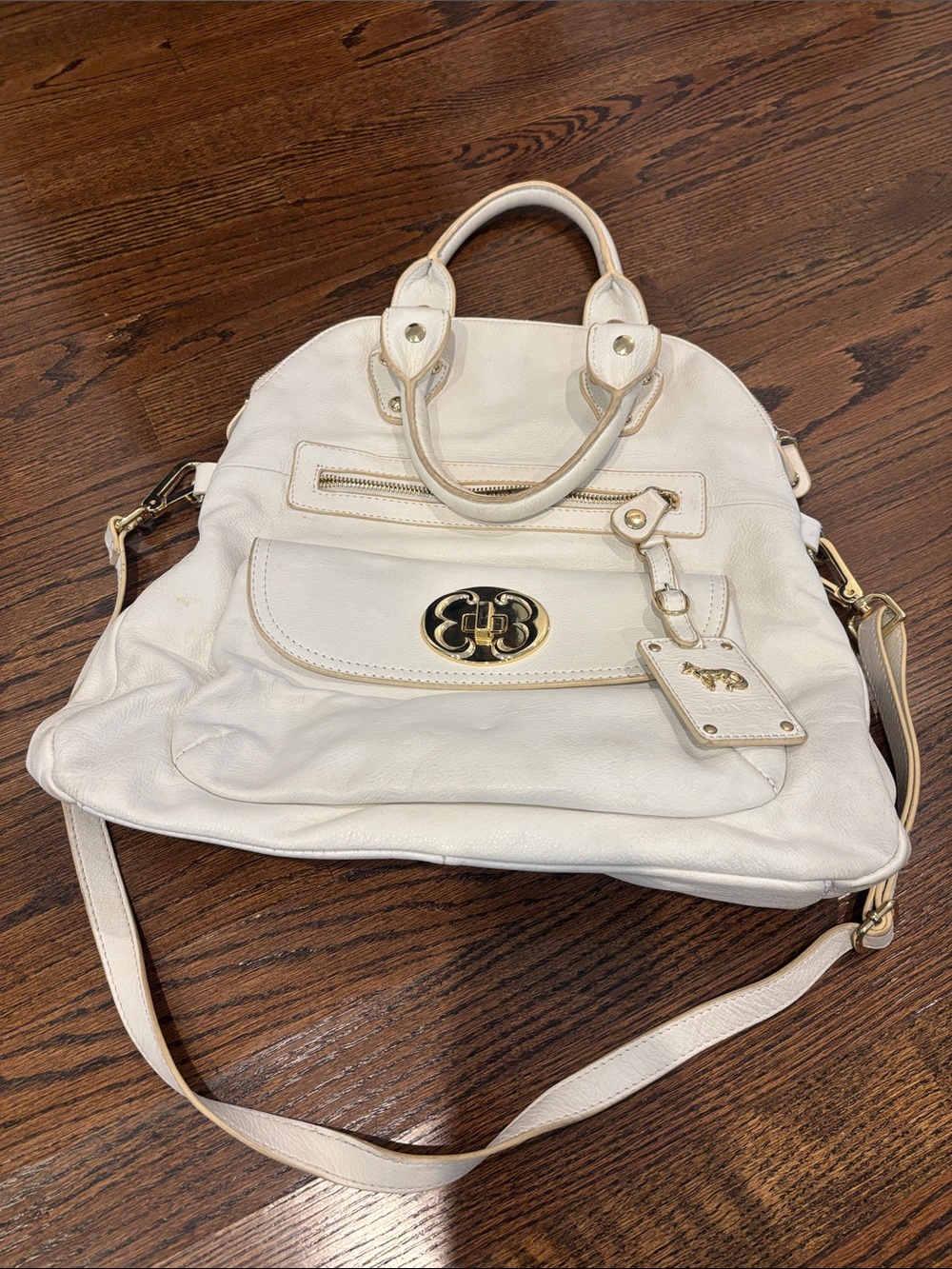 Emma Fox Leather Satchel in White